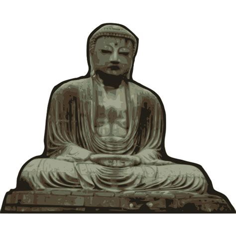 Vector illustration of statue of Buddha | Free SVG