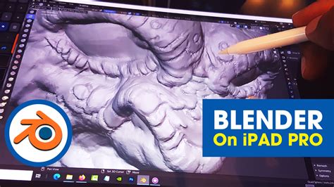 Sculpting in Blender on an iPad Pro with Apple Pencil, using Easy ...