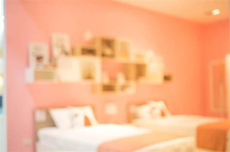 Premium Photo | Defocus blur background of modern interior bedroom