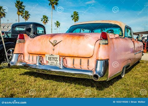 Unrestored 1955 Pink Cadillac Coupe De Ville Editorial Image - Image of restored, custom: 183219500