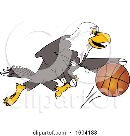 Bald Eagle School Mascot Character Playing Basketball Posters, Art ...