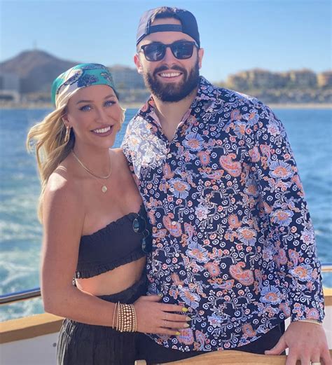 Baker Mayfield's wife Emily 'emotional' as they leave Cleveland