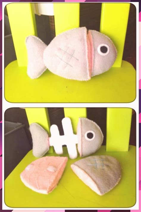 DIY felt fish with removable fillets Fish bones make with popsicle sticks and for toddlers ro ...
