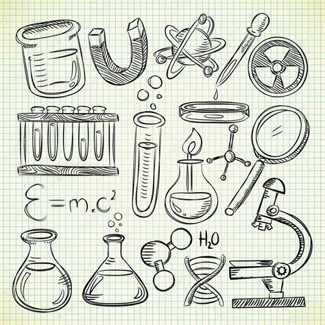 Conjunto de cosas de ciencia en estilo doodle vector, gráfico vectorial © mhatzapa imagen #12559766