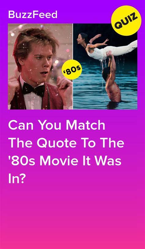 Can You Match The Quote To The '80s Movie It Was In? | 80s movies, Comedy movie quotes, Movie quiz