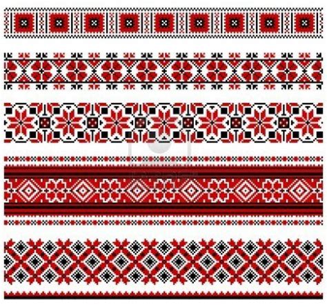 Illustrations of Ukrainian embroidery-patterns by moumita28 on DeviantArt