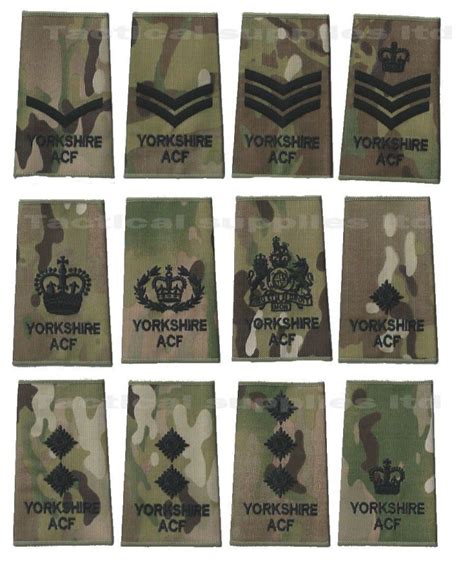Army Cadets Rank slides, epaulettes, Glasgow