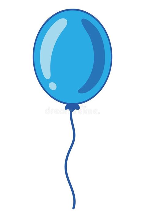 Blue balloon illustration stock illustration. Illustration of colored ...