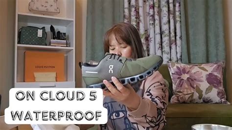 On Cloud 5 Waterproof Olive Black For Women's! - YouTube