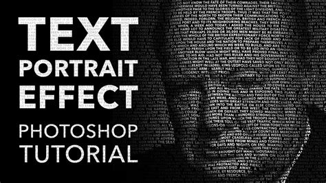 Text Portrait Effect Photoshop Tutorial - YouTube