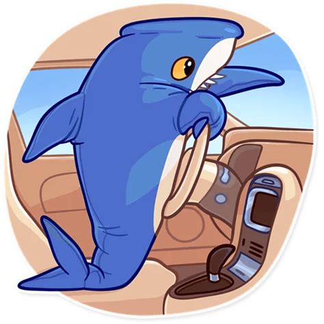 Акула Telegram sticker 020 | Shark plush, Shark drawing, Telegram stickers