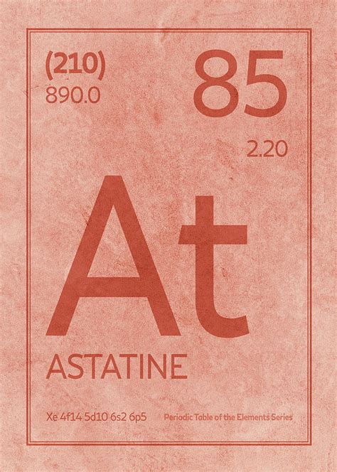 Astatine Element Symbol Periodic Table Series 085 Mixed Media by Design Turnpike