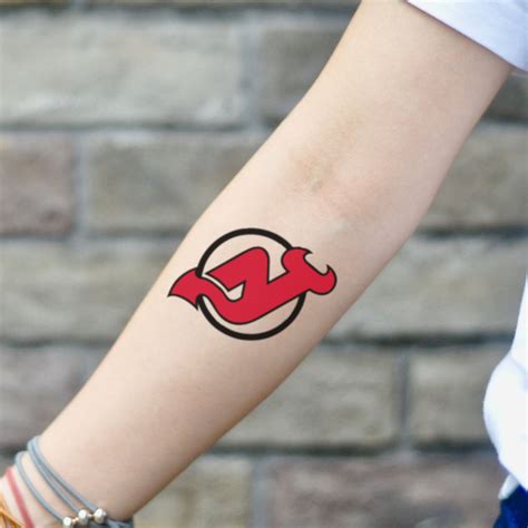 New Jersey NJ Devils Temporary Tattoo Sticker - OhMyTat