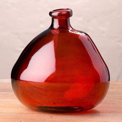 VivaTerra Askew Recycled Glass Balloon Vase Color: Bottles And Jars ...