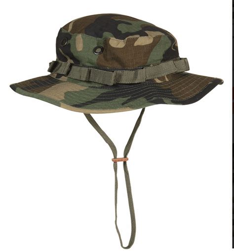 Woodland camo GI Vietnam jungle style bush boonie cap military US sun - Surplus & Lost