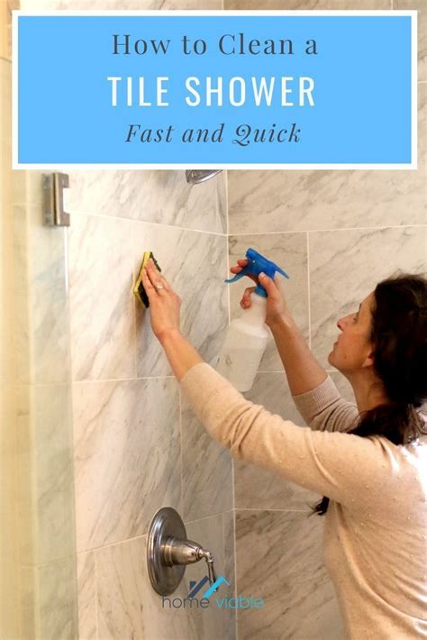 How to Clean and Maintain a Tile Shower | Cleaning bathroom tiles ...