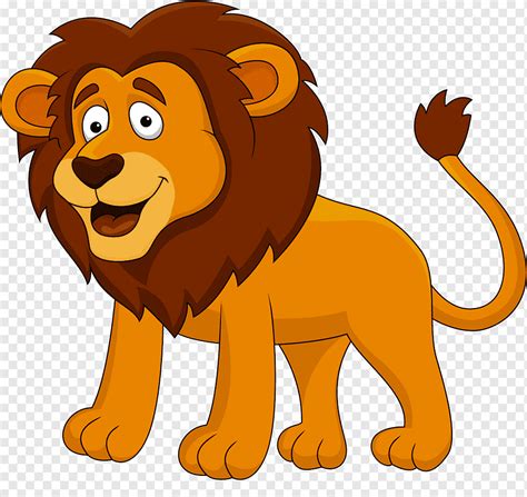 Lion Cartoon, Smiling lion, mammal, cat Like Mammal, animals png | PNGWing