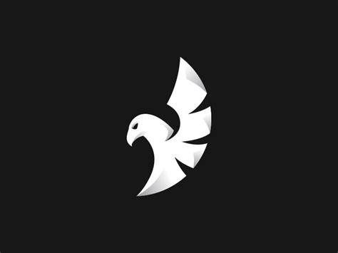 a white bird logo on a black background