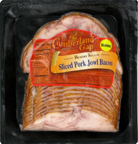 Cumberland Gap Sliced Pork Jowl Bacon Skinless & Hickory Smoked, 1 lb - Smith’s Food and Drug