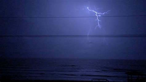 Lightning Strikes Over Ocean Slow Motion 720p Stock Footage SBV ...