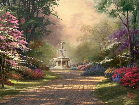 Fountain of Blessings | Thomas Kinkade Studios | Thomas kinkade ...