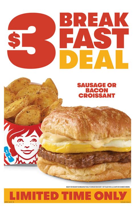 Wendy's $3 Breakfast Deal at US Locations