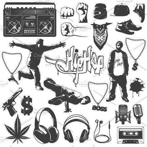 Hip Hop Icon Set | Hip hop tattoo, Hip hop art, Hip tattoo