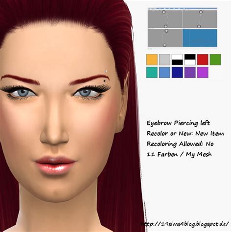 Eyebrow Piercing left at 19 Sims 4 Blog » Sims 4 Updates