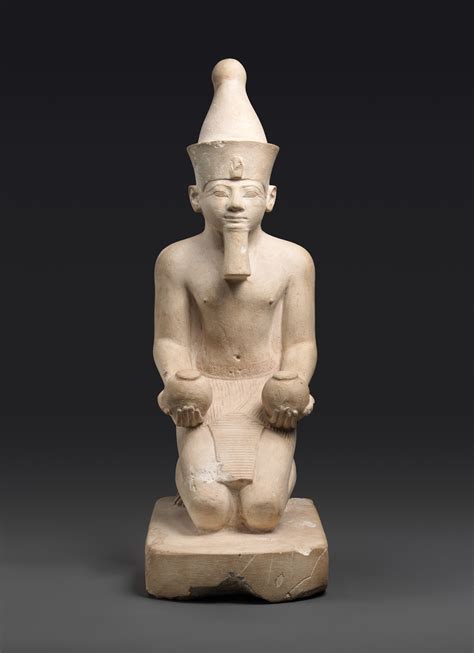 Amenhotep II in the Double Crown, Kneeling and Offering | New Kingdom ...