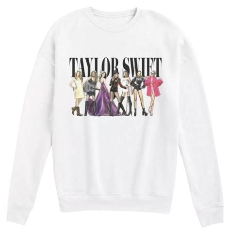 Taylor Swift White Eras Sweatshirt/Hoodie Listed By Jane Macdonald | Taylor swift merchandise ...