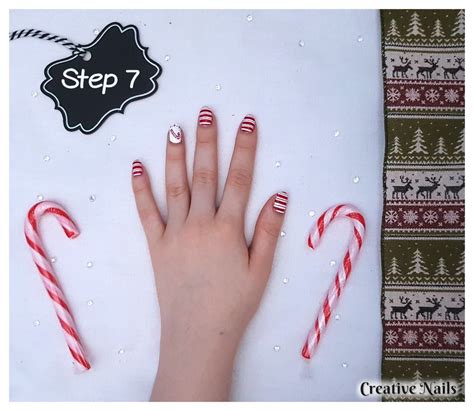 Candy Cane Stripes Nail Art Tutorial | Creative Nails