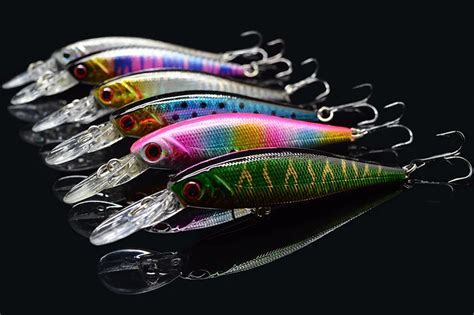 6Pcs Minnow Fish Bait With Tongue 10.5cm 9.5g Vibration Reflective Swim Lure Bass Trout Bait ...