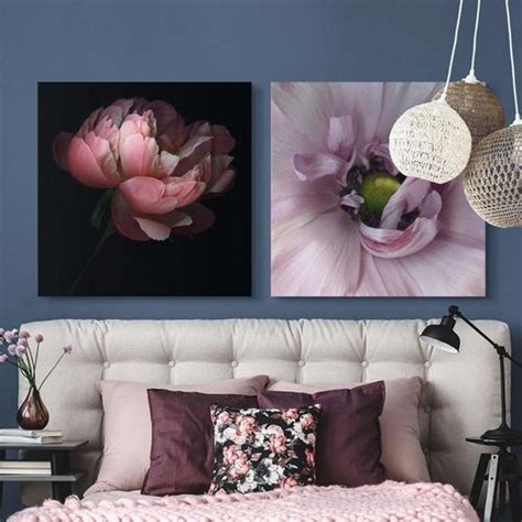 Stunning Floral Art in a Glamorous Bedroom. There's no such thing as too many florals. Add a ...