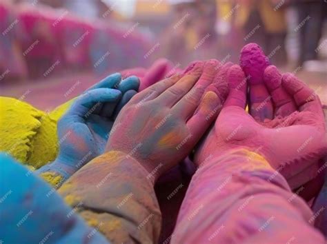 Premium AI Image | Colored powder explosion Paint holi Colorful rainbow ...