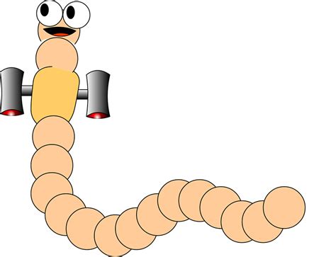 Worm Space Cartoon · Free vector graphic on Pixabay