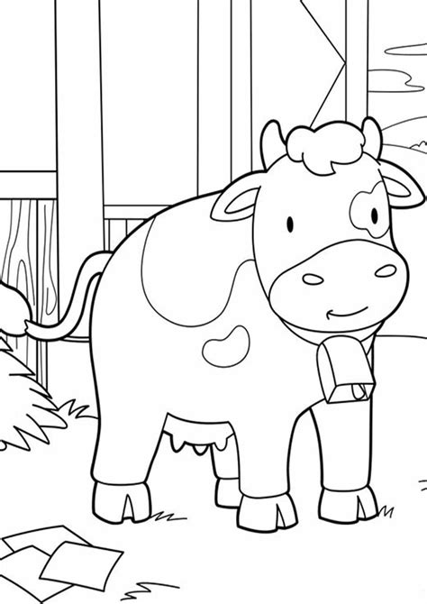 Free & Easy To Print Cow Coloring Pages - Tulamama