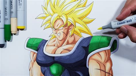 How To Draw BROLY Super Saiyan - Step By Step Tutorial!! - YouTube