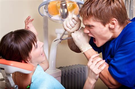 Dental phobia stock photo. Image of indoor, female, ominous - 15838828