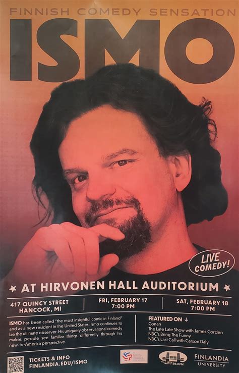 Finnish Comedian, ISMO, Takes the Stage at Hirovonen Hall on Friday and Saturday - Keweenaw Report