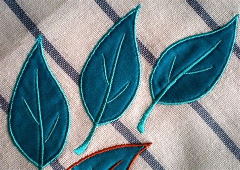 Single leaves machine embroidery applique designs 5 by artapli Freehand Machine Embroidery ...