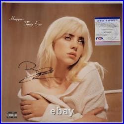 Billie Eilish autograph signed Happier Than Ever Vinyl Album Cover PSA ...