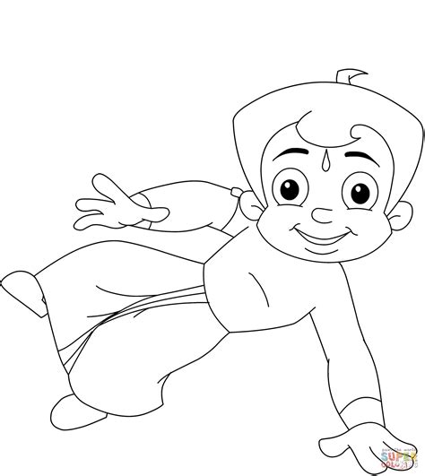 Chhota Bheem coloring page | Free Printable Coloring Pages