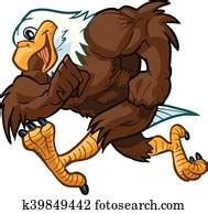 Eagle Mascot Body Vector Cartoon Clip Art | k7883766 | Fotosearch