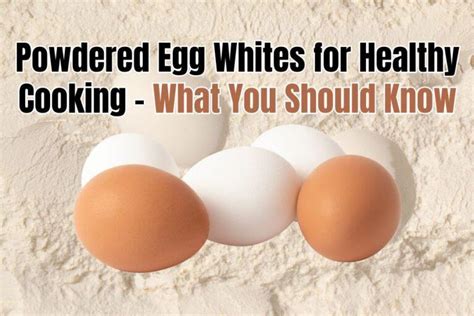 Powdered Egg Whites for Healthy Cooking: What You Should Know