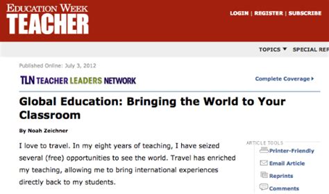 iEARN Project Featured in Education Week News Article - iEARN-USA (en-US)