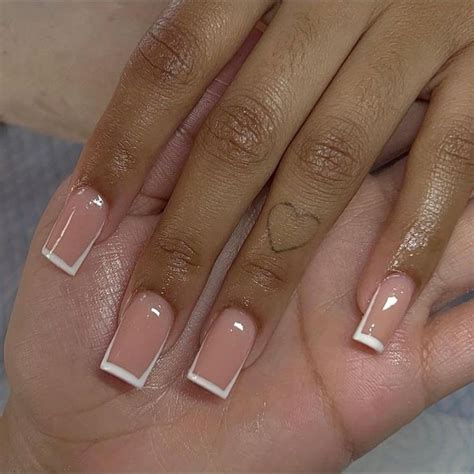 French Tip | Gel nails, Simple nails, Pink acrylic nails