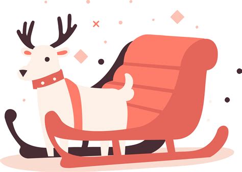 christmas Santa sleigh in flat style isolated on background 25664748 PNG