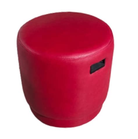 Red Round Ottoman at Rs 4000 | Round Ottoman in Bengaluru | ID: 2850312420588