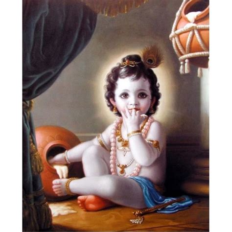 Baby Krishna with butter pot