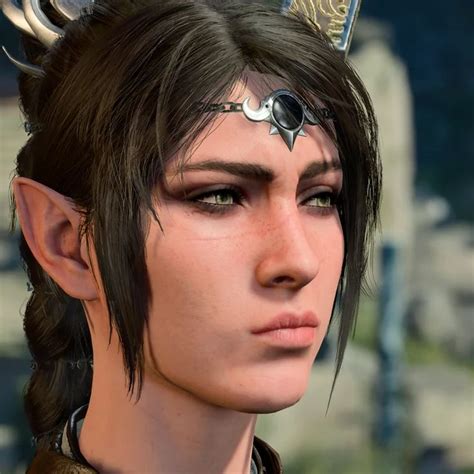 a close up of a person with horns and piercings on their head, wearing an outfit